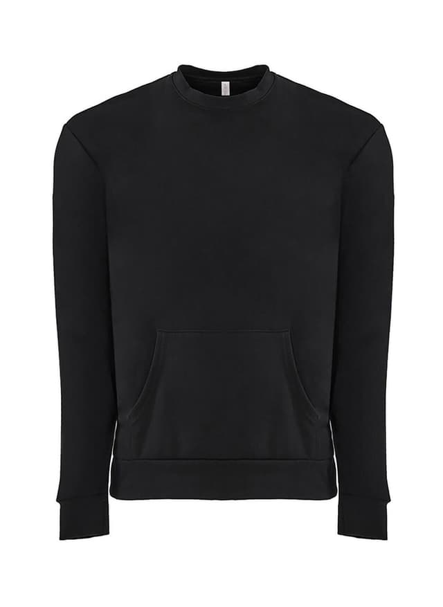 Next Level Unisex Santa Cruz Pocket Sweatshirt - Black 3XL