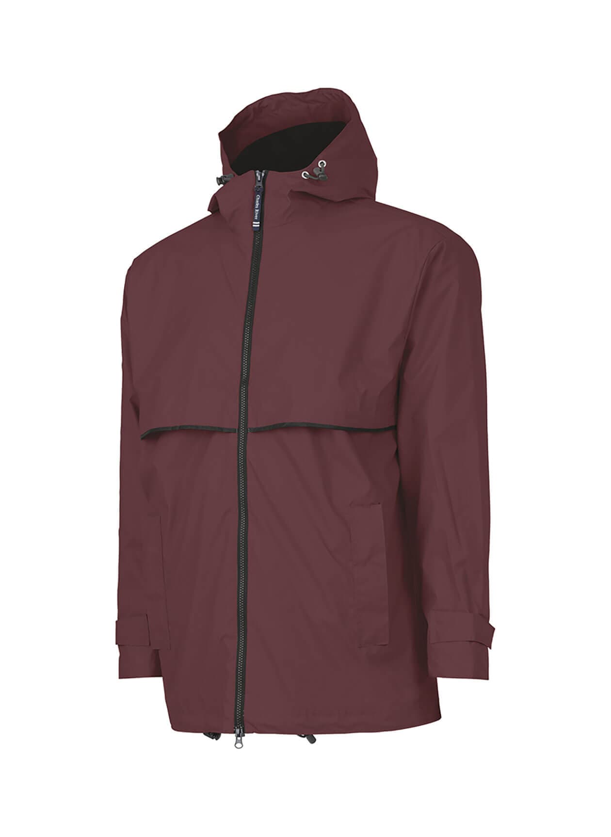 Charles River Men's New Englander Rain Jacket - Maroon / Black (031) 3XL