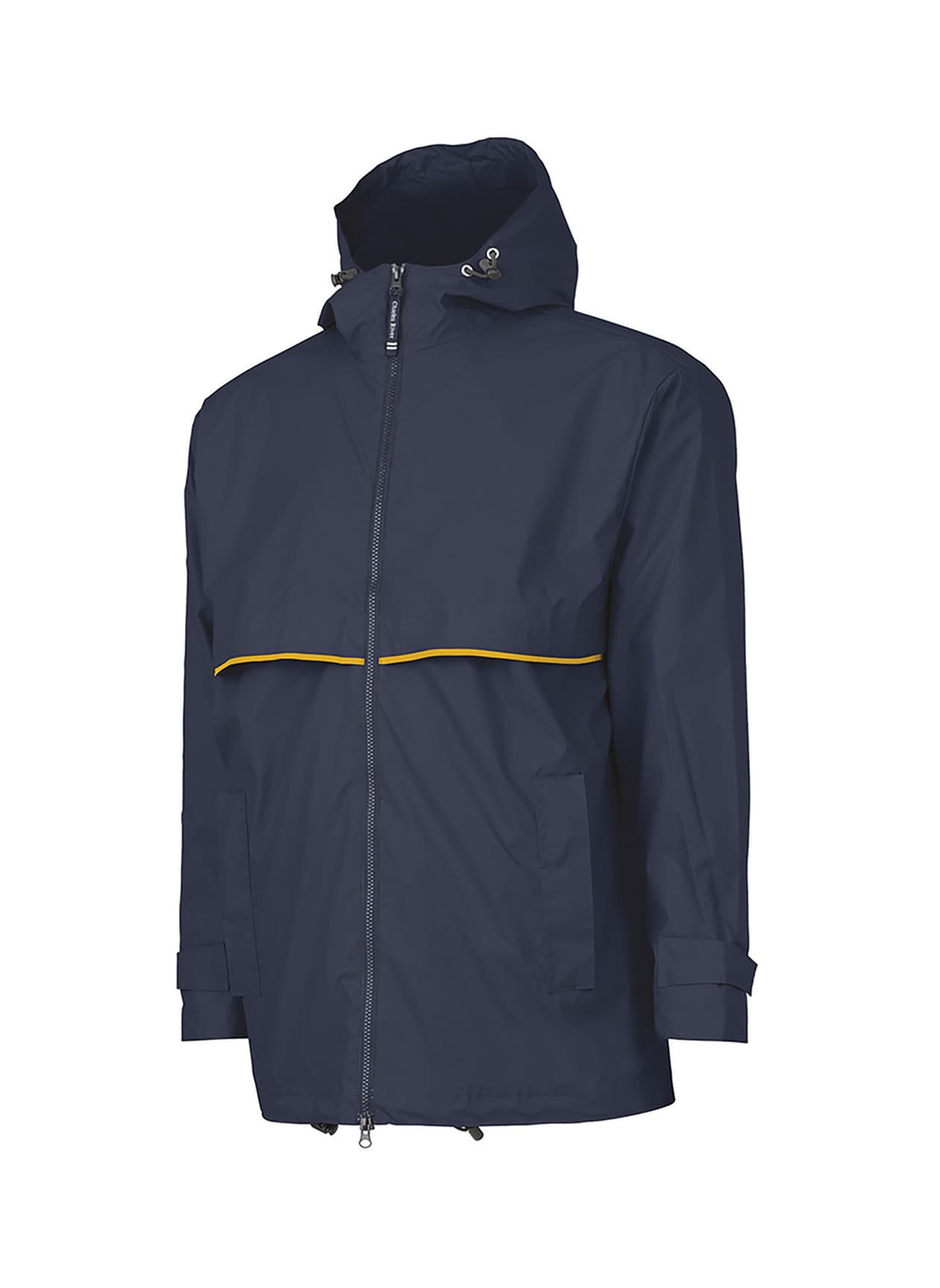 Charles River Men's New Englander Rain Jacket - True Navy / Yellow 3XL