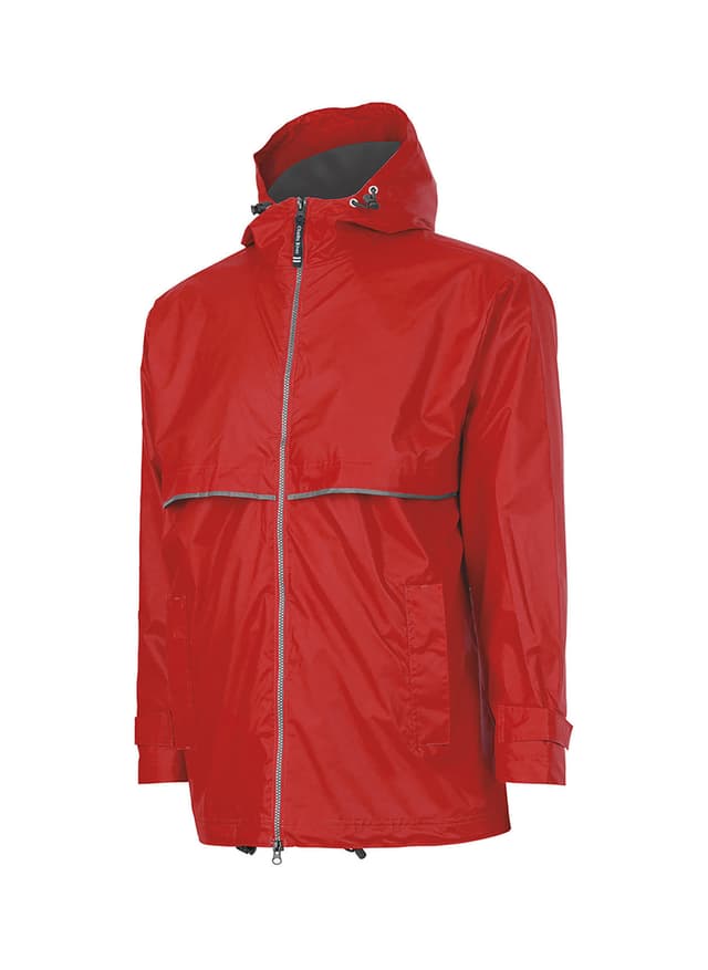 Charles River Men's New Englander Rain Jacket - Red (RED) 3XL