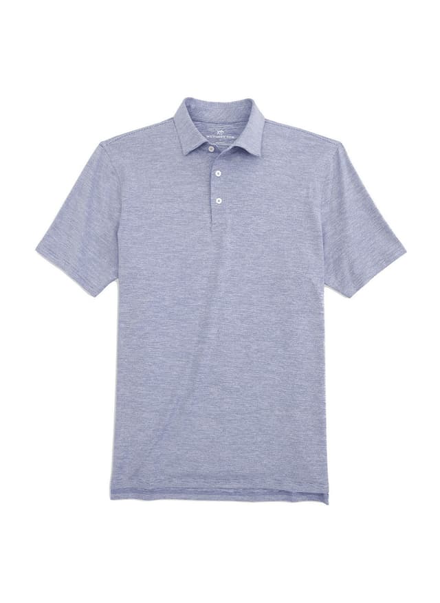 Southern Tide Men's Driver Spacedye Performance Polo - Blue LG