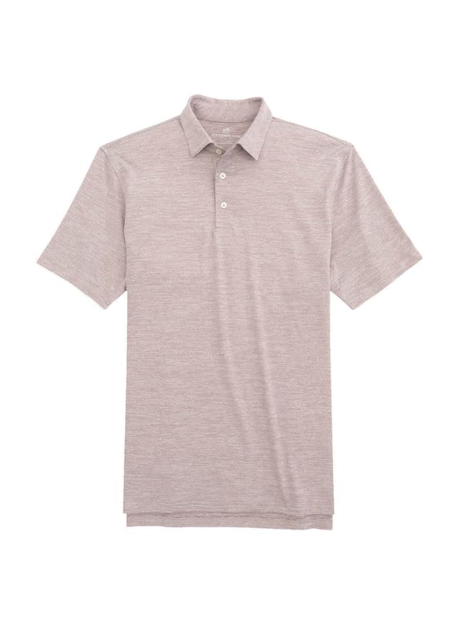 Southern Tide Men's Driver Spacedye Performance Polo - Brown LG
