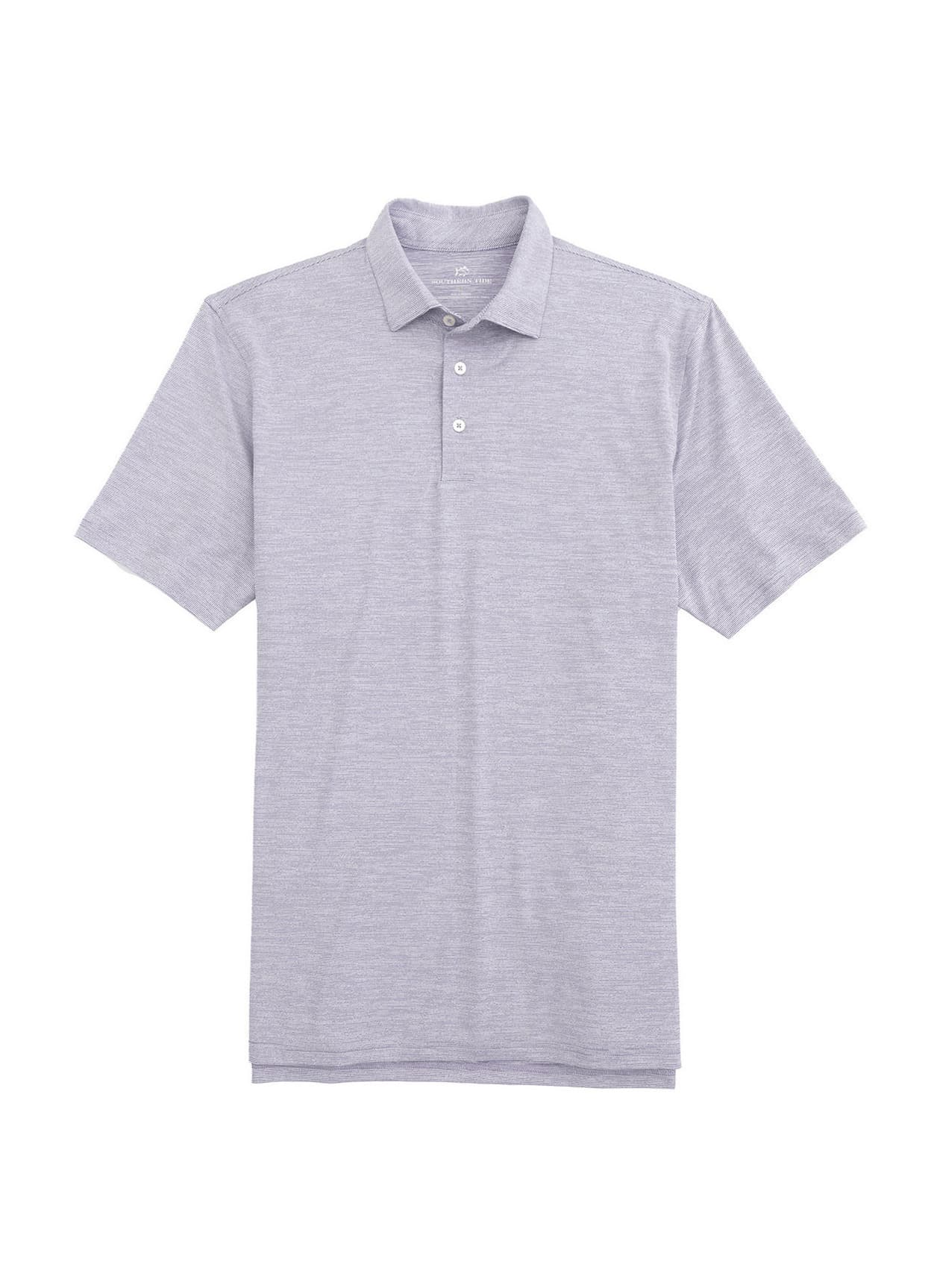 Southern Tide Men's Driver Spacedye Performance Polo - Purple LG