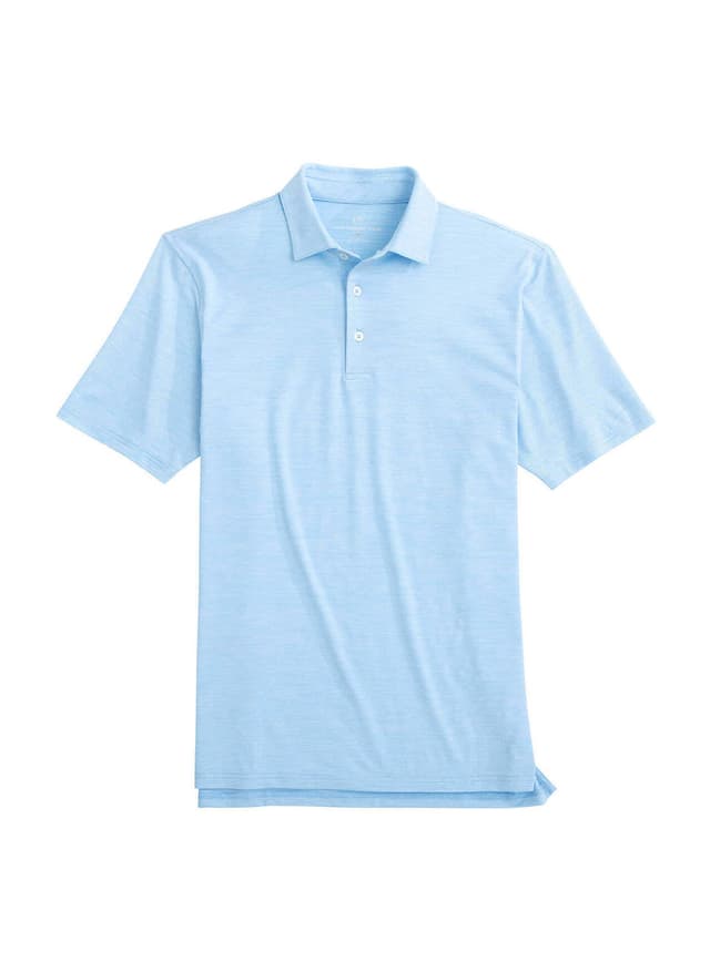 Southern Tide Men's Driver Spacedye Performance Polo - Cyan LG