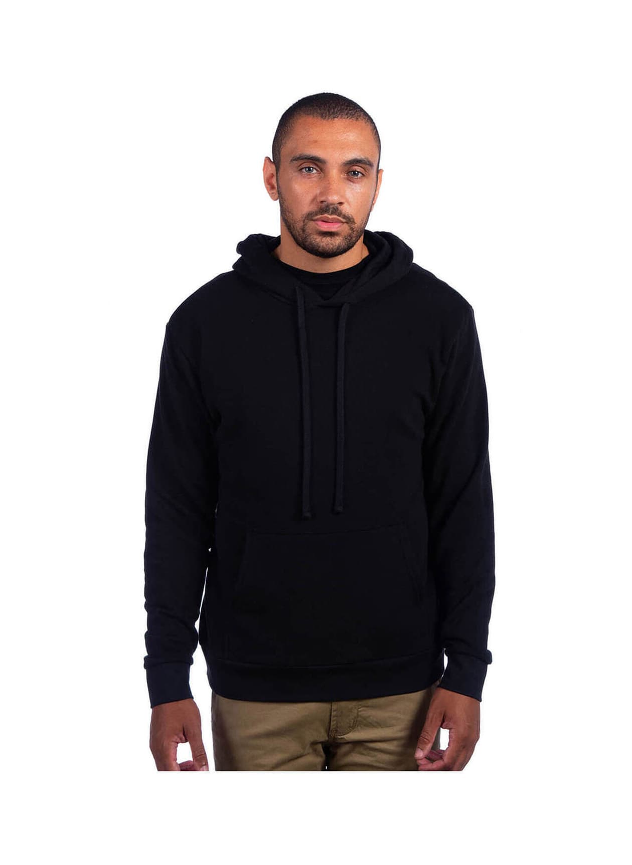 Next Level Unisex Sueded French Terry Pullover Hoodie - Black 3XL