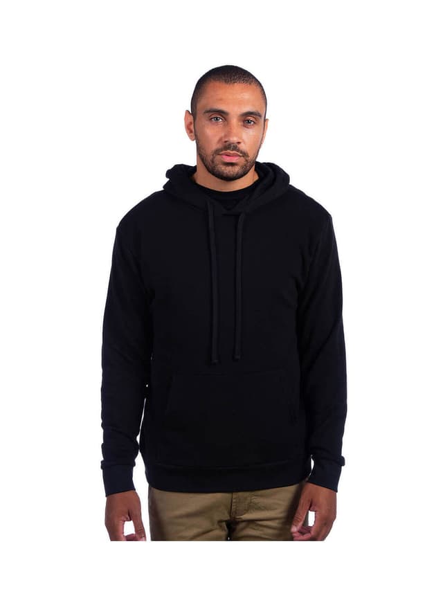 Next Level Unisex Sueded French Terry Pullover Hoodie - Black 3XL