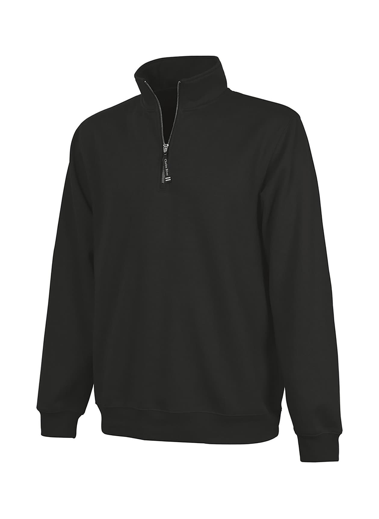 Charles River Unisex Crosswind Quarter-Zip Sweatshirt - Black 3XL