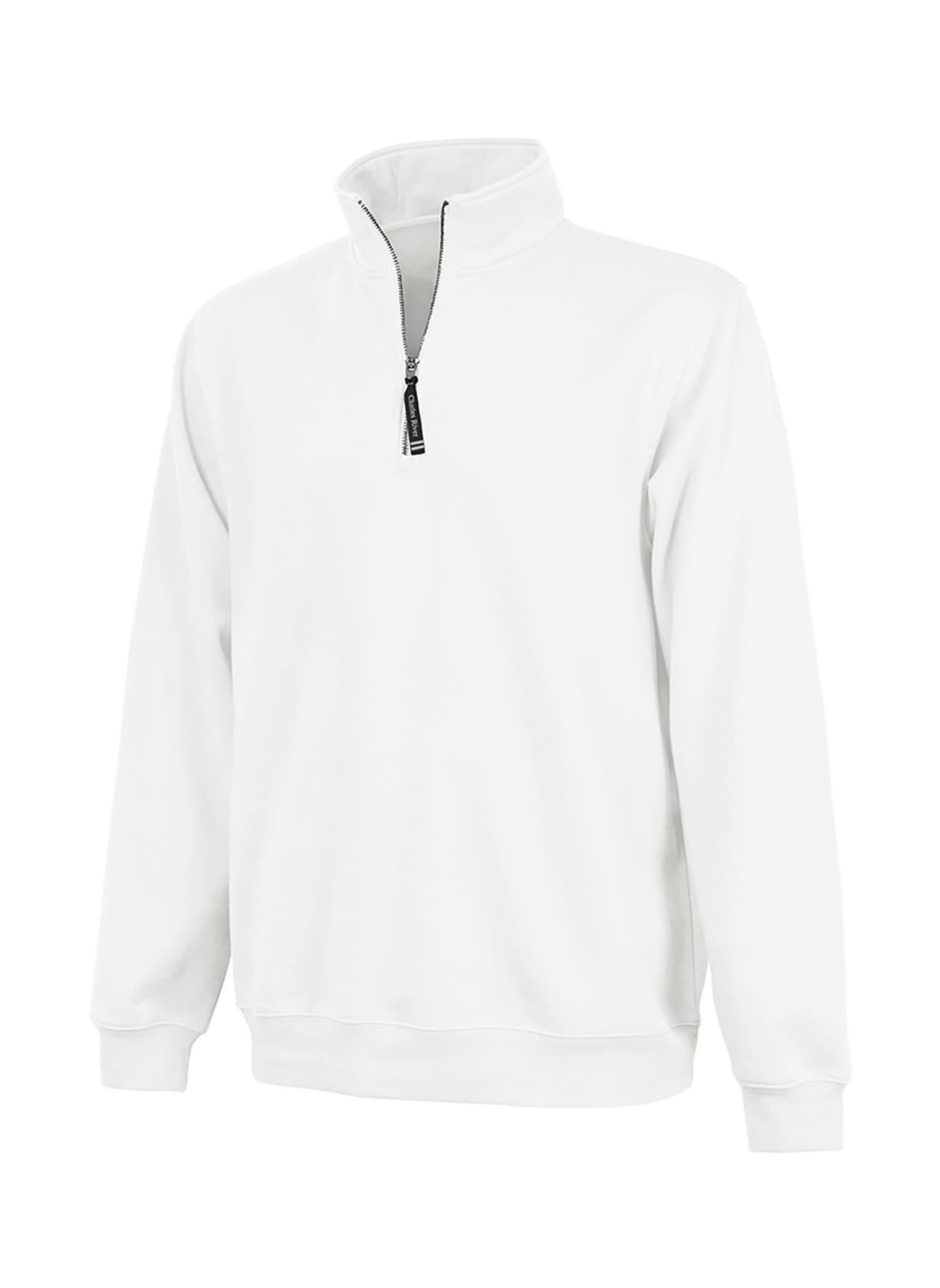 Charles River Unisex Crosswind Quarter-Zip Sweatshirt - White (080) 3XL