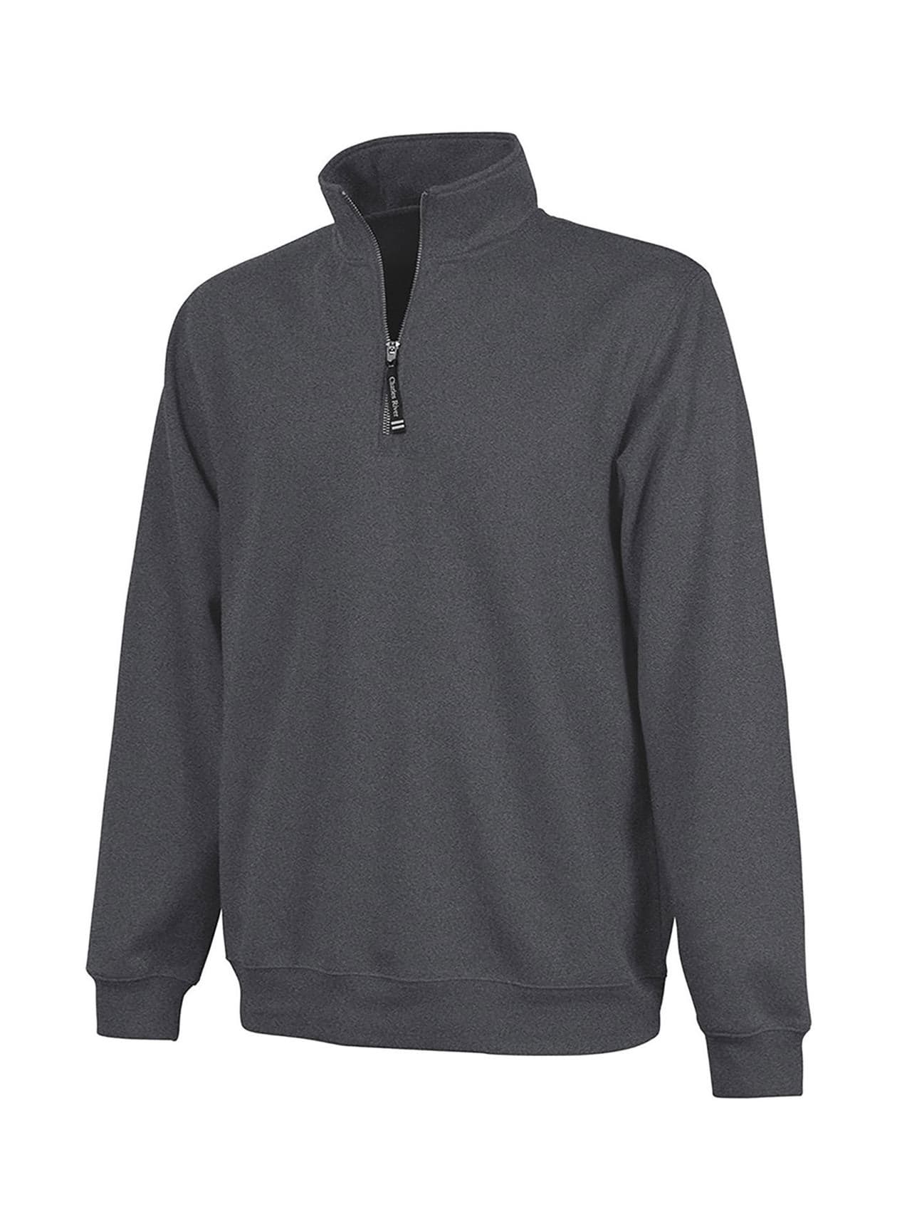 Charles River Unisex Crosswind Quarter-Zip Sweatshirt - Dark Grey 3XL