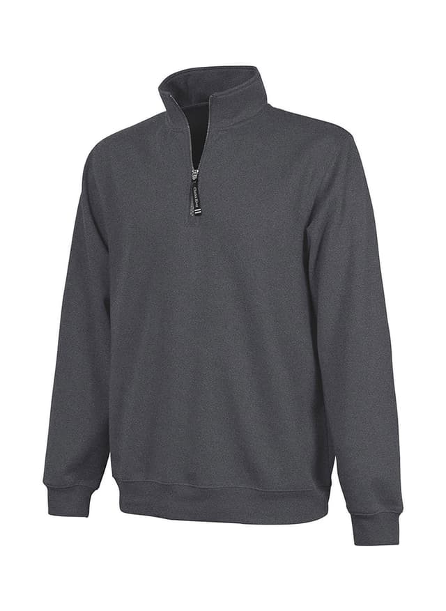 Charles River Unisex Crosswind Quarter-Zip Sweatshirt - Dark Grey 3XL