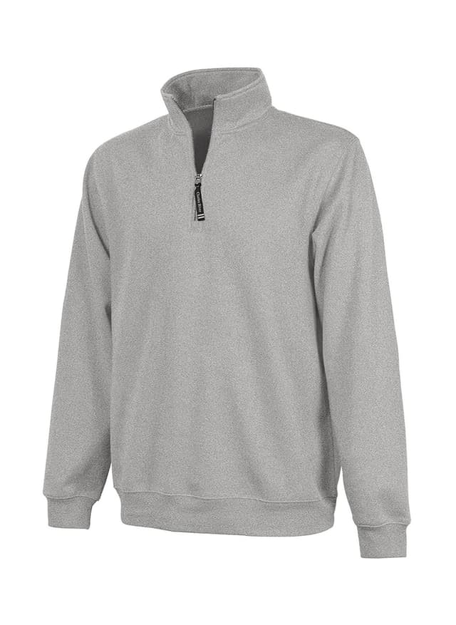 Charles River Unisex Crosswind Quarter-Zip Sweatshirt - Light Grey 3XL