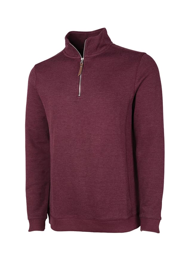 Charles River Men's Hudson Quarter Zip Pullover - Red 3XL