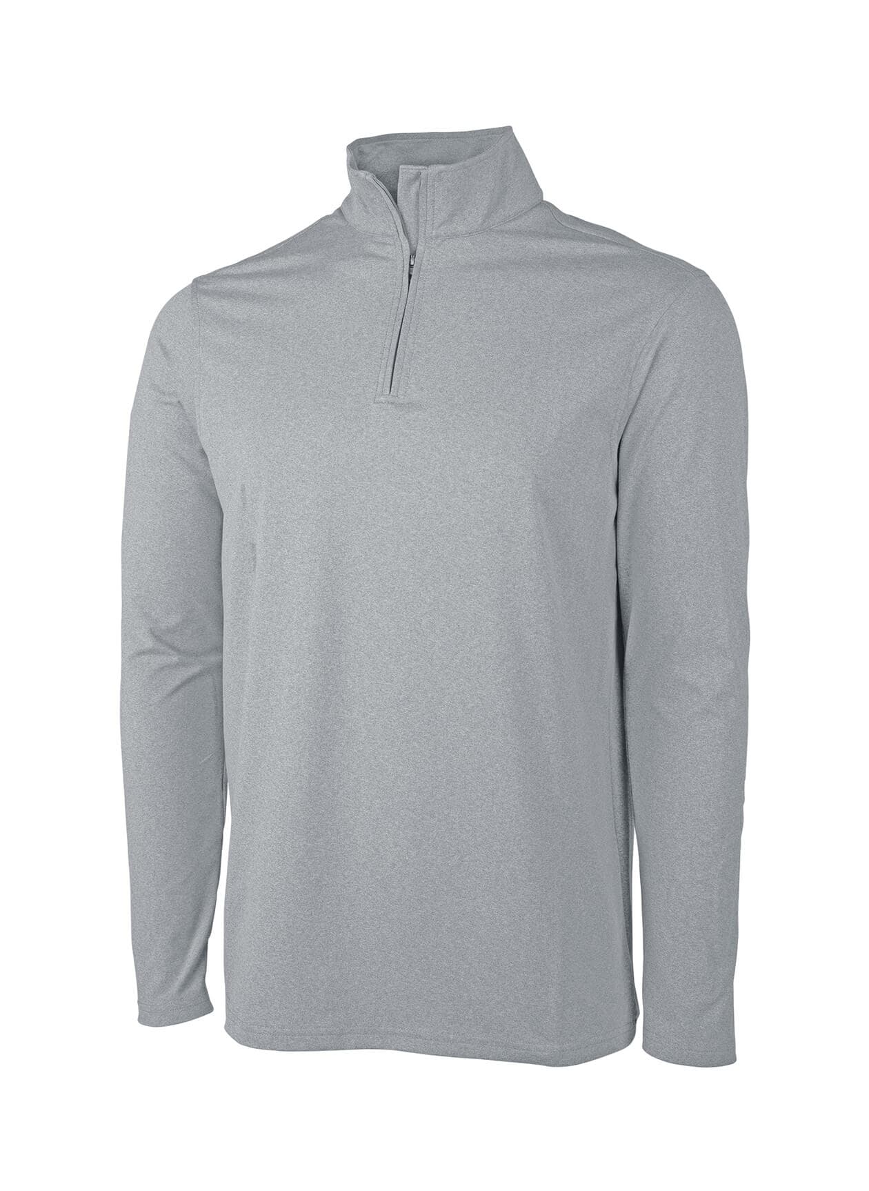 Charles River Men's Heathered Eco-Logic Stretch Quarter Zip - Light Grey 3XL