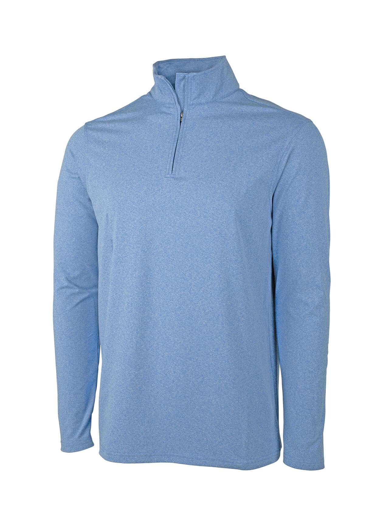 Charles River Men's Heathered Eco-Logic Stretch Quarter Zip - Cyan 3XL