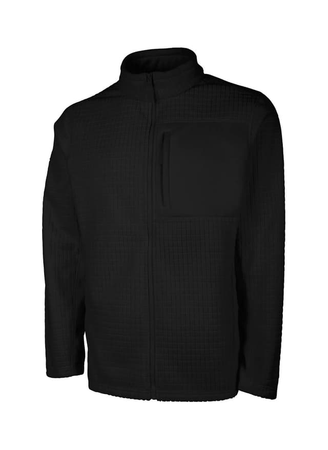 Charles River Men's Terrain Textured Fleece Jacket - Black 3XL
