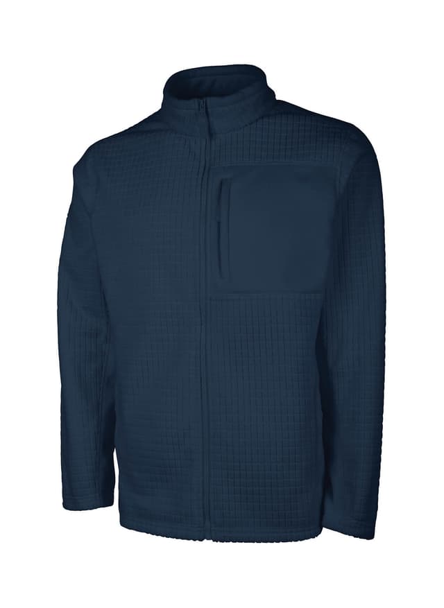 Charles River Men's Terrain Textured Fleece Jacket - Navy 3XL