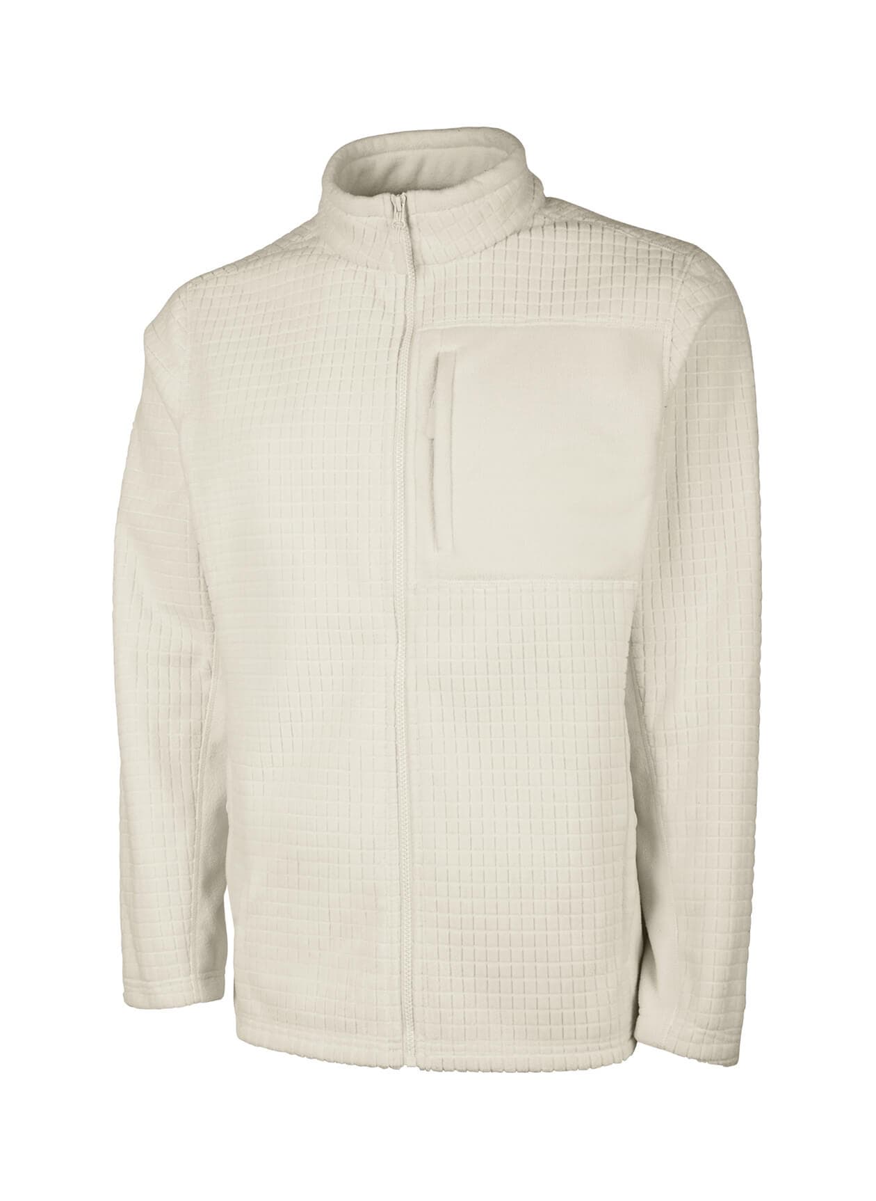 Charles River Men's Terrain Textured Fleece Jacket - White 3XL