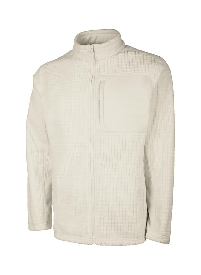 Charles River Men's Terrain Textured Fleece Jacket - White 3XL