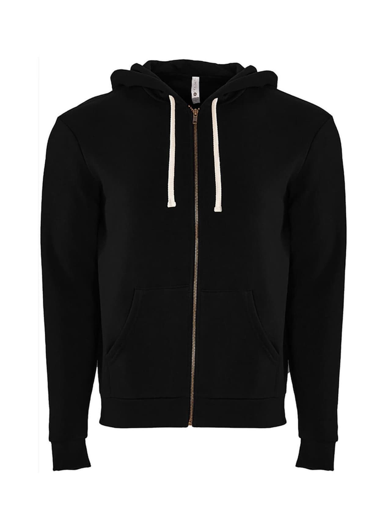 Next Level Unisex Santa Cruz Full-Zip Hoodie - Black 3XL