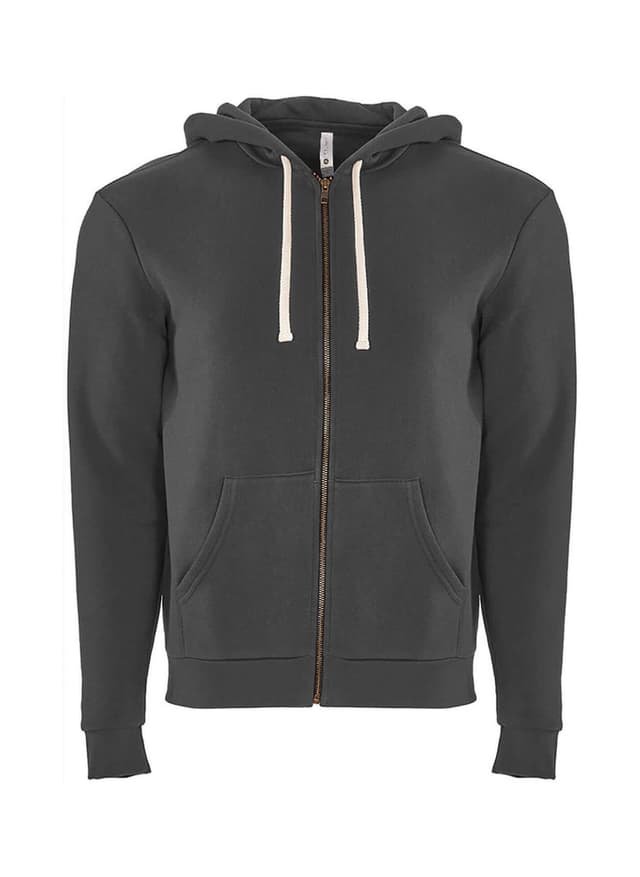 Next Level Unisex Santa Cruz Full-Zip Hoodie - Dark Grey 3XL