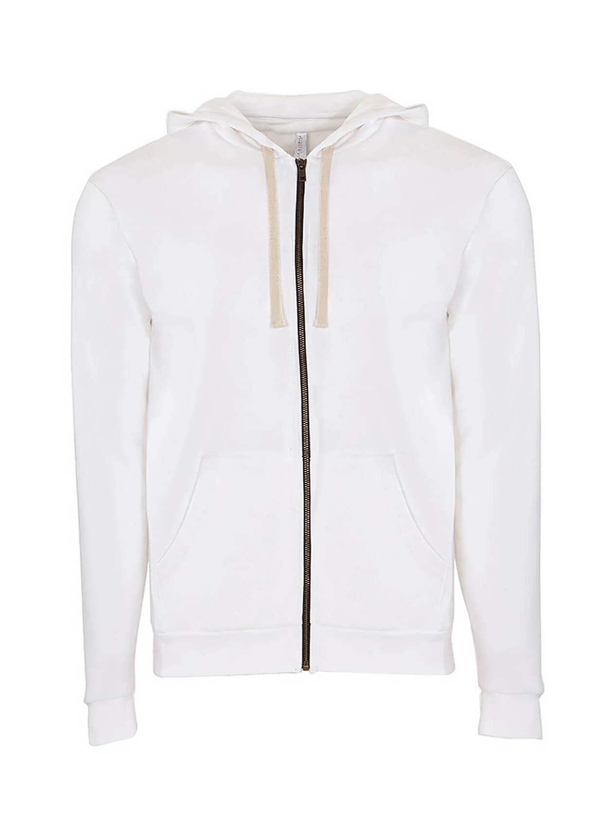 Next Level Unisex Santa Cruz Full-Zip Hoodie - White 3XL