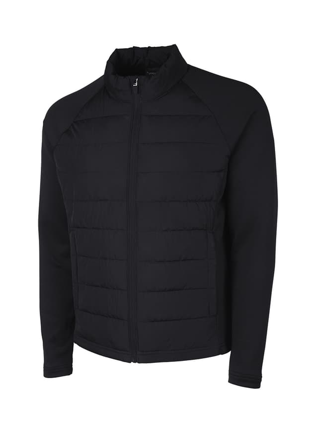 Charles River Men's Lotus Hybrid Puffer Jacket - Black 3XL