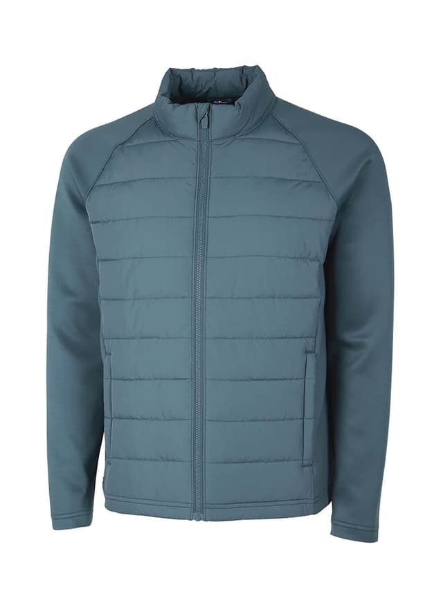 Charles River Men's Lotus Hybrid Puffer Jacket - Green 3XL
