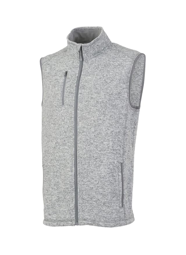 Charles River Men's Pacific Heathered Vest - Light Grey 3XL