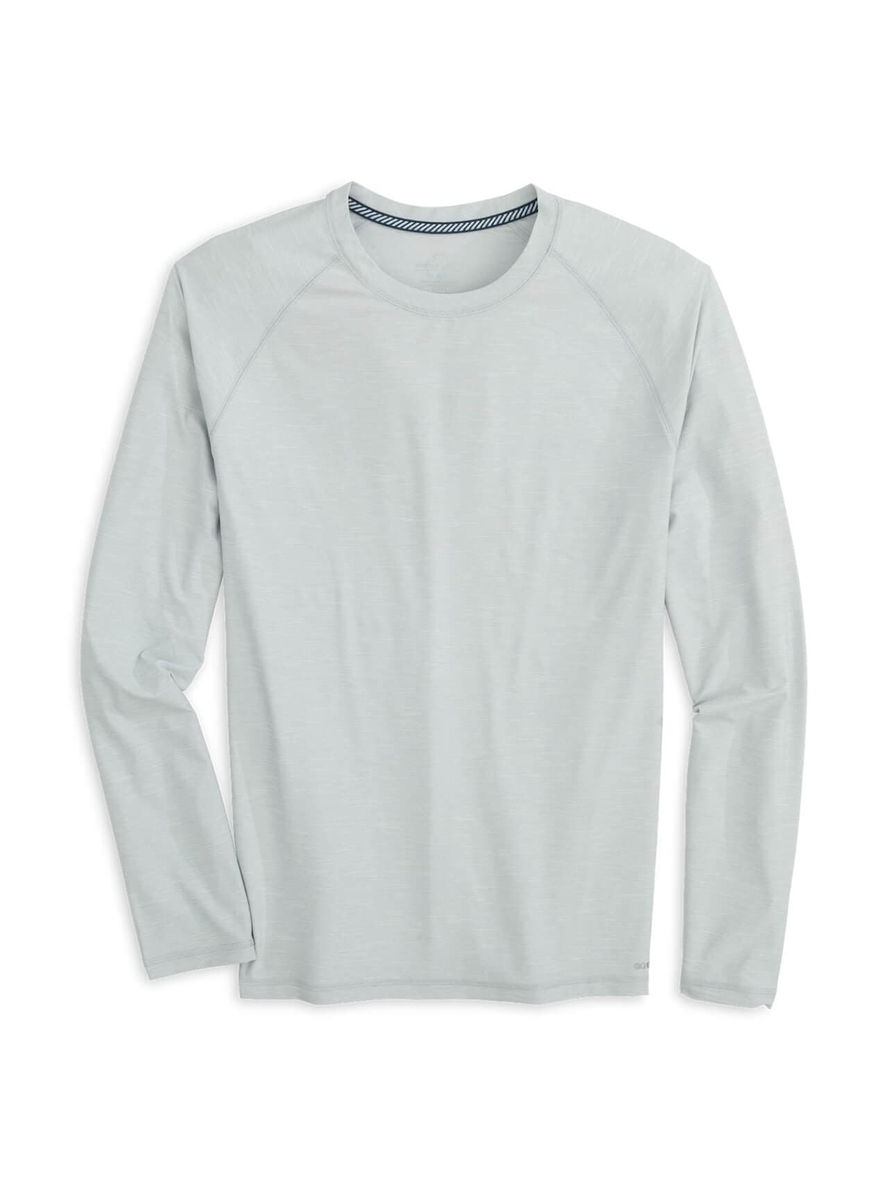 Southern Tide Men's Brrr-illiant Performance Long-Sleeve T-Shirt - Platinum Grey LG