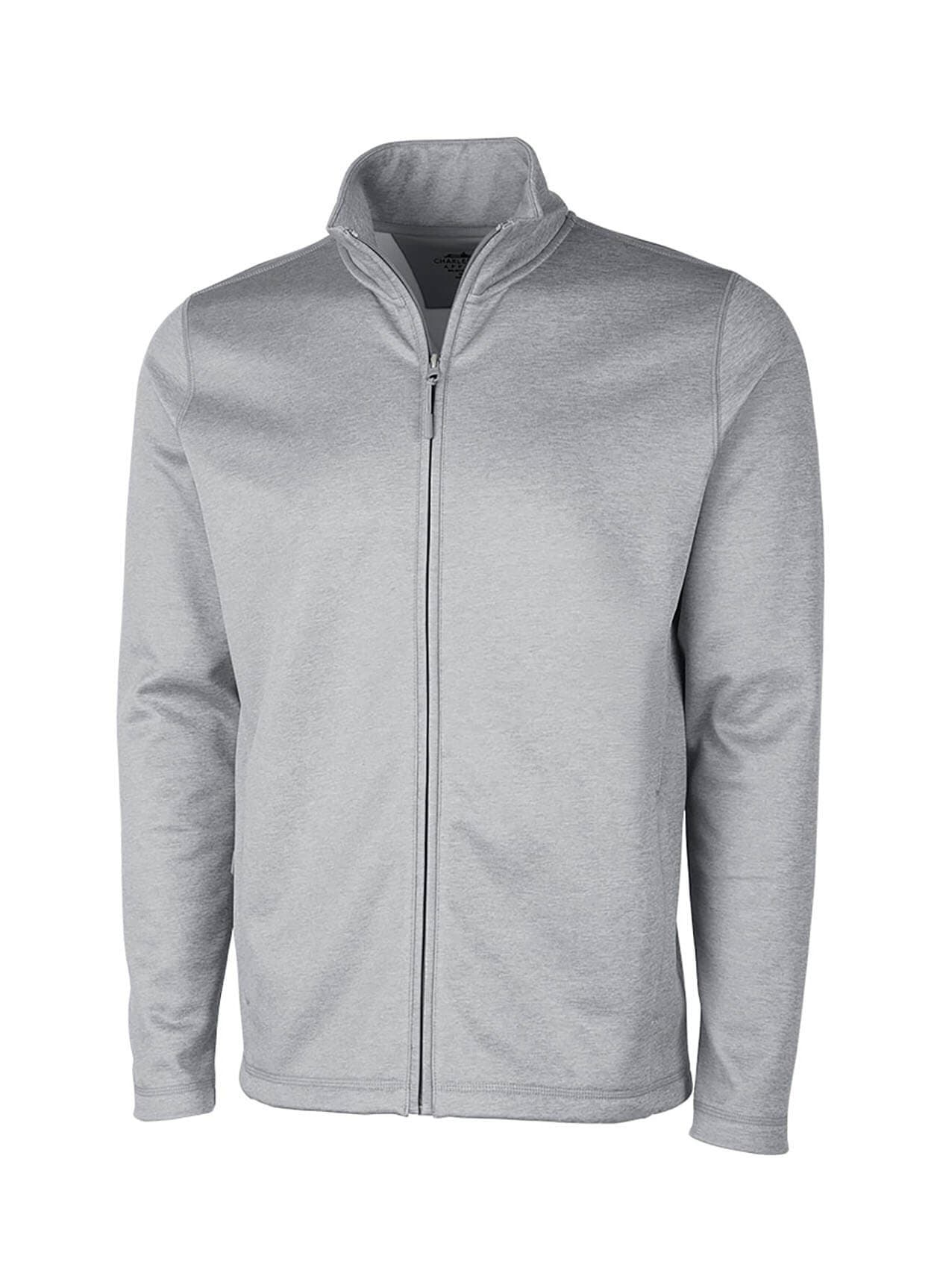 Charles River Men's Flex-Fleece Full Zip Jacket - Light Grey 3XL