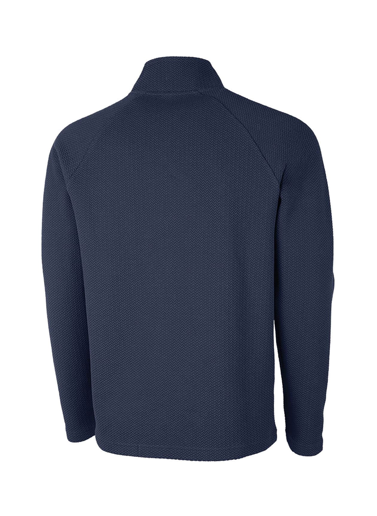 Charles River Men's TexturKnit Quarter-Zip - Navy 3XL