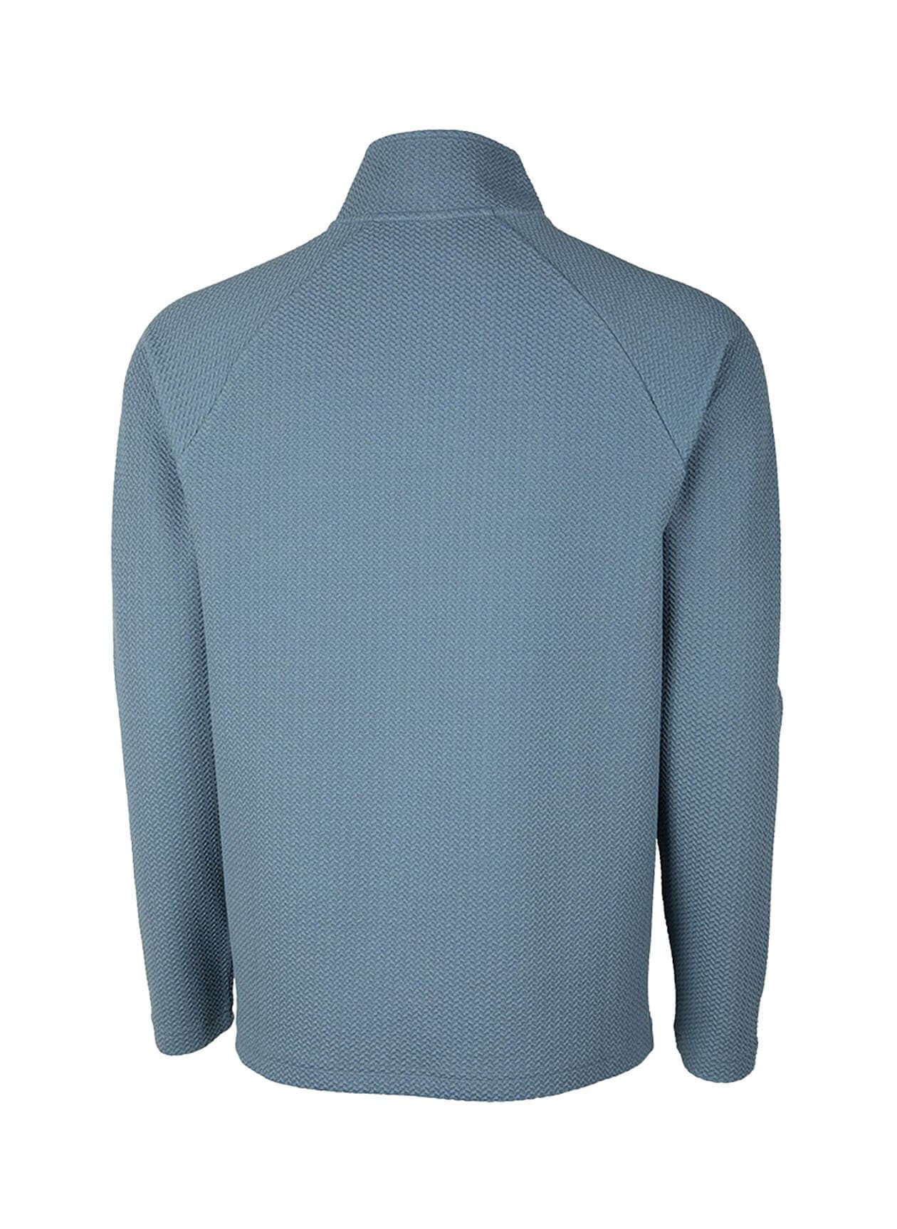 Charles River Men's TexturKnit Quarter-Zip - Cyan 3XL
