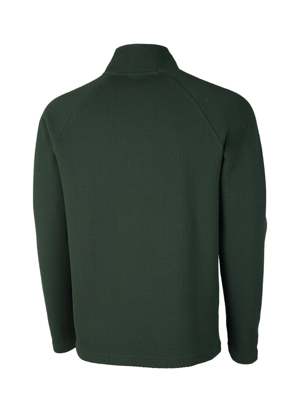 Charles River Men's TexturKnit Quarter-Zip - Green 3XL
