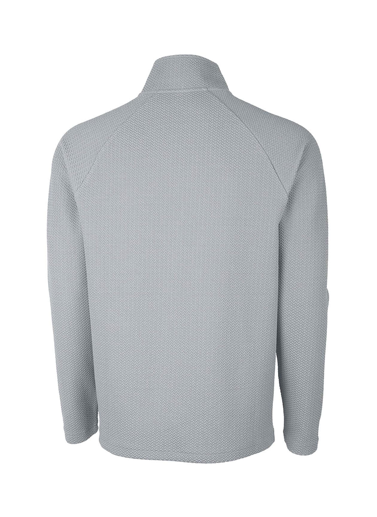 Charles River Men's TexturKnit Quarter-Zip - Light Grey 3XL
