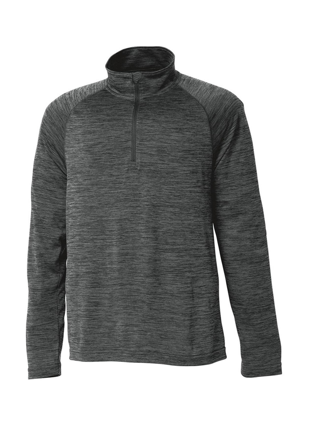 Charles River Men's Space Dyed Quarter-Zip - Black 3XL