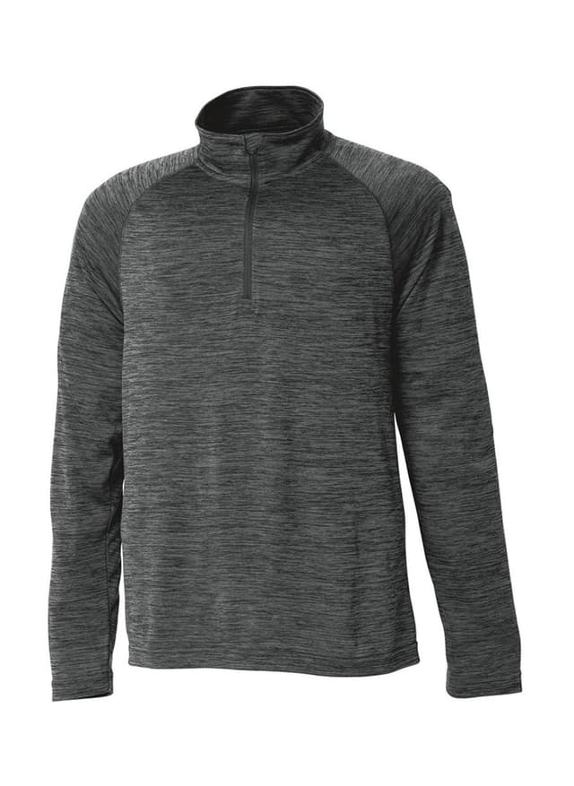 Charles River Men's Space Dyed Quarter-Zip - Black 3XL
