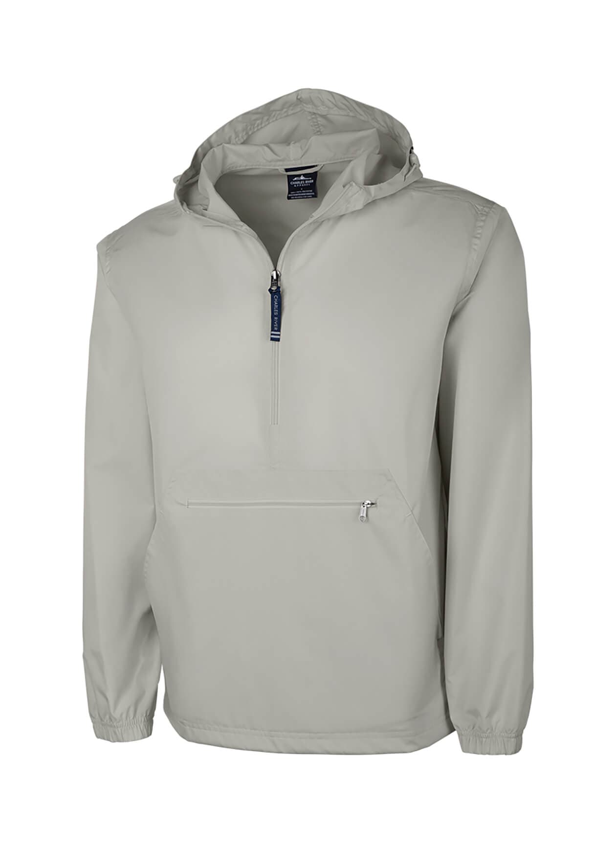 Charles River Unisex Pack n Go Pullover - Light Grey,Dark Grey 3XL