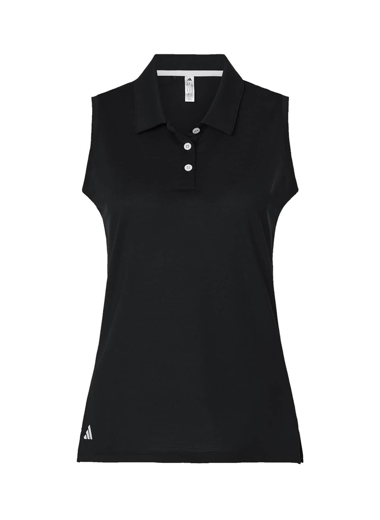 Adidas Women's Ottoman Sleeveless Polo - Black LG