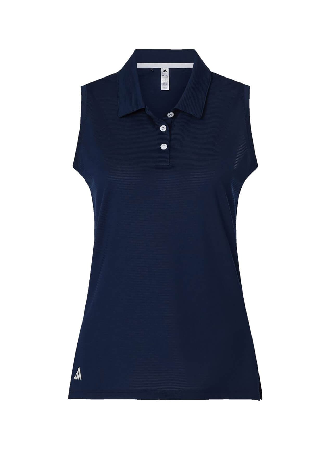 Adidas Women's Ottoman Sleeveless Polo - Navy LG