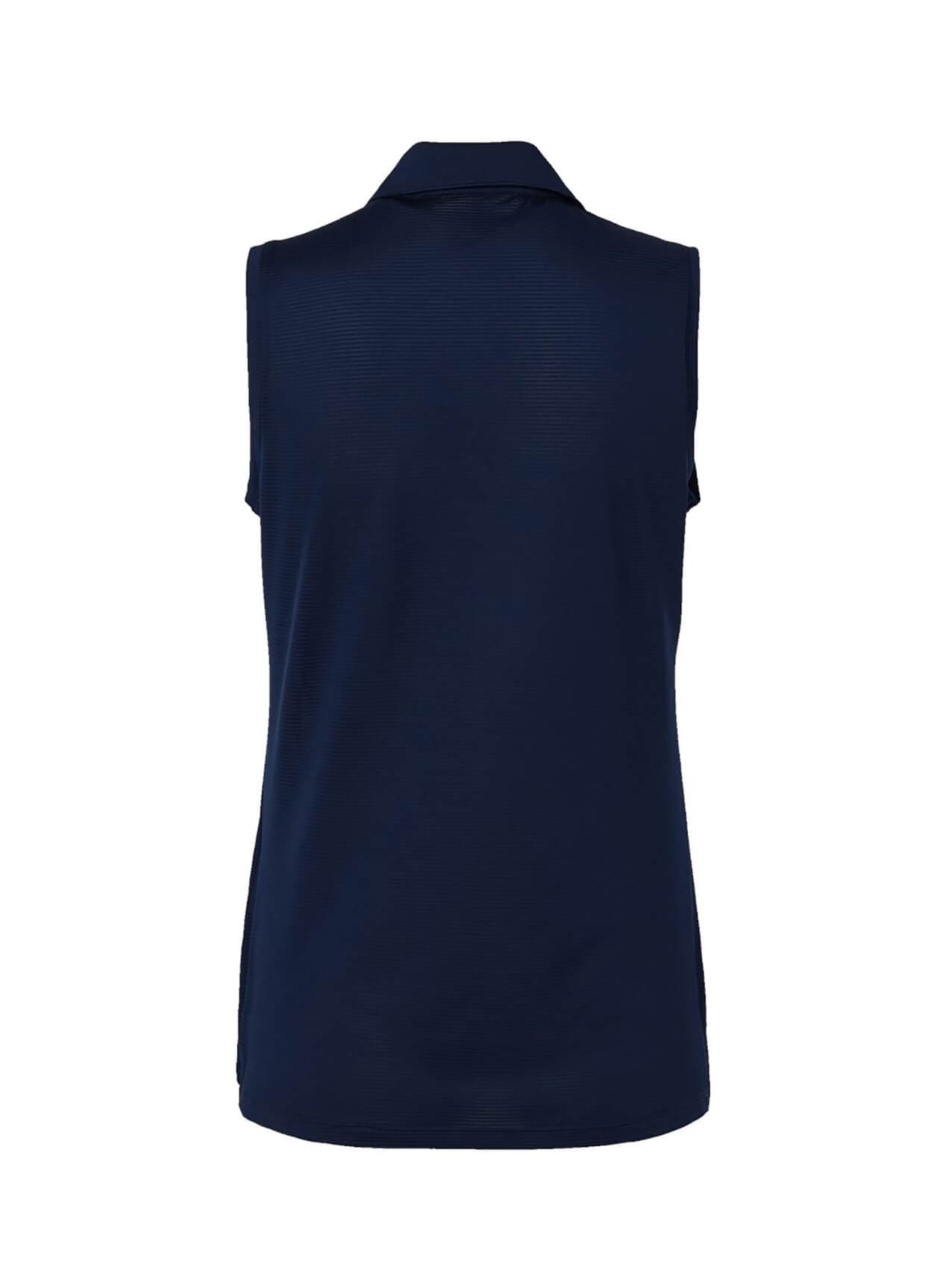 Adidas Women's Ottoman Sleeveless Polo - Navy LG