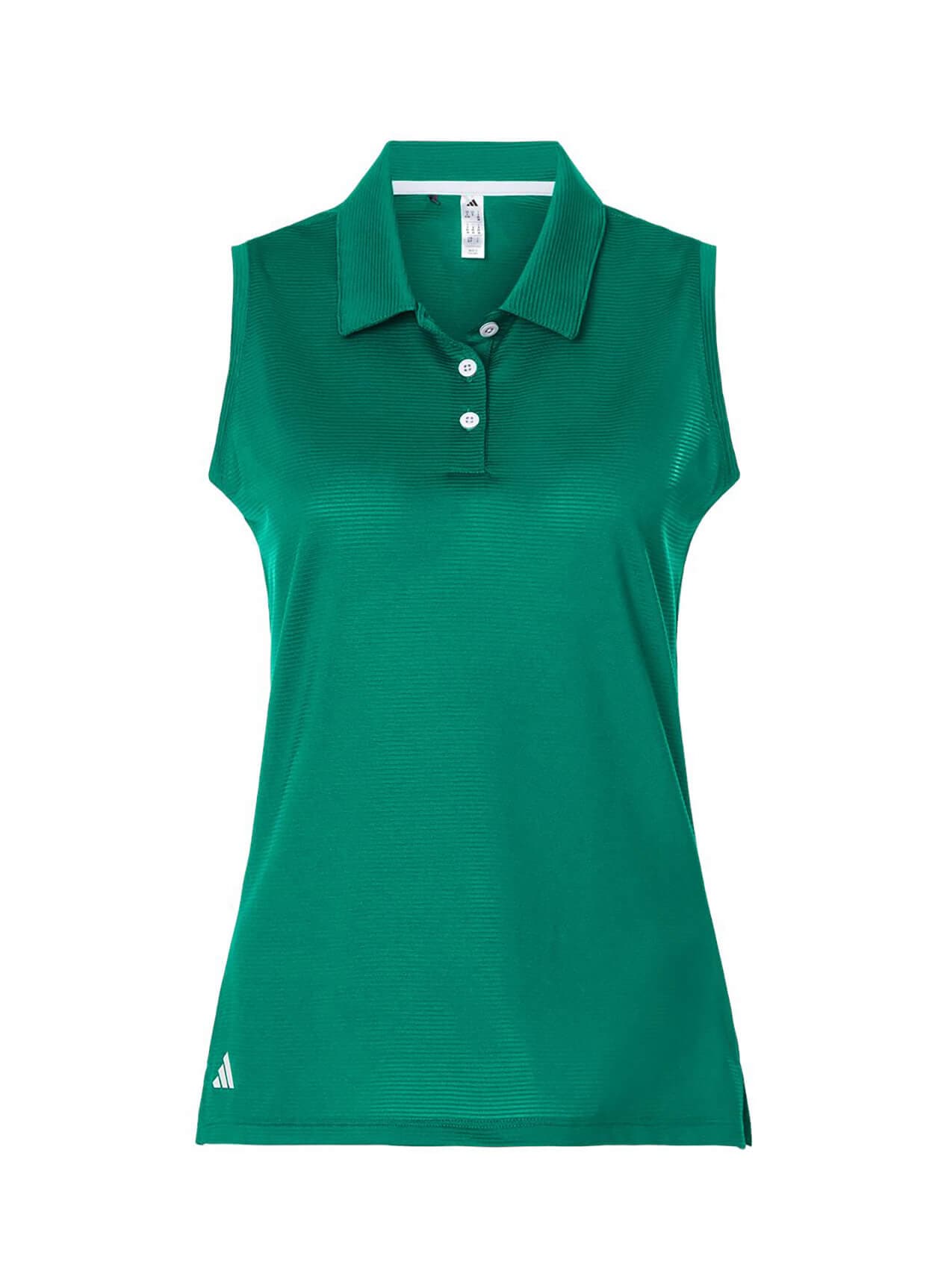 Adidas Women's Ottoman Sleeveless Polo - Green LG