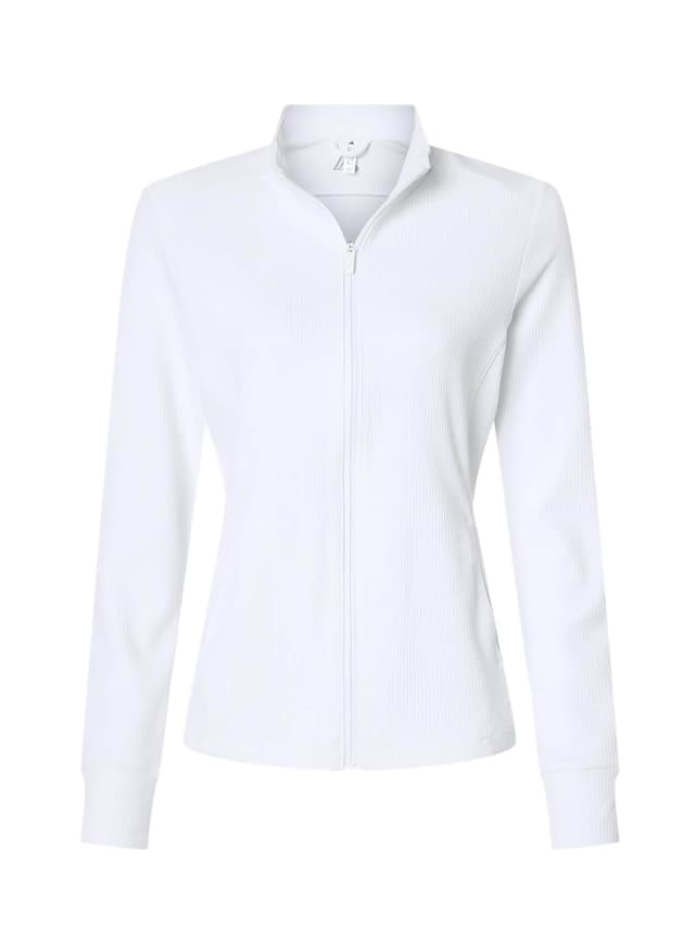 Adidas Women's Performance Textured Jacket - White LG