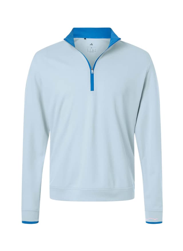 Adidas Men's Aeroready Quarter-Zip - Cyan LG