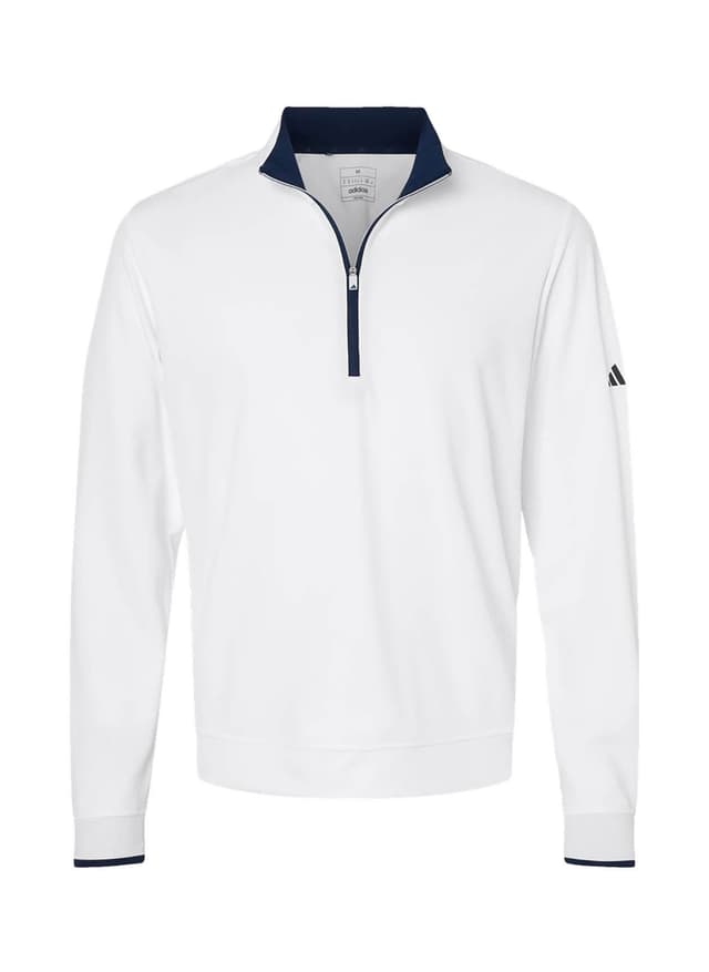 Adidas Men's Aeroready Quarter-Zip - White / Navy (WHN) LG