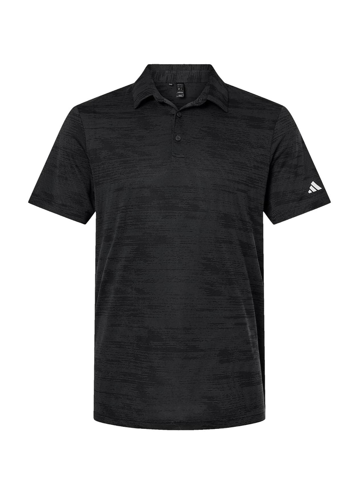 Adidas Men's Corporate Ultimate365 Textured Stripe Polo - Black LG