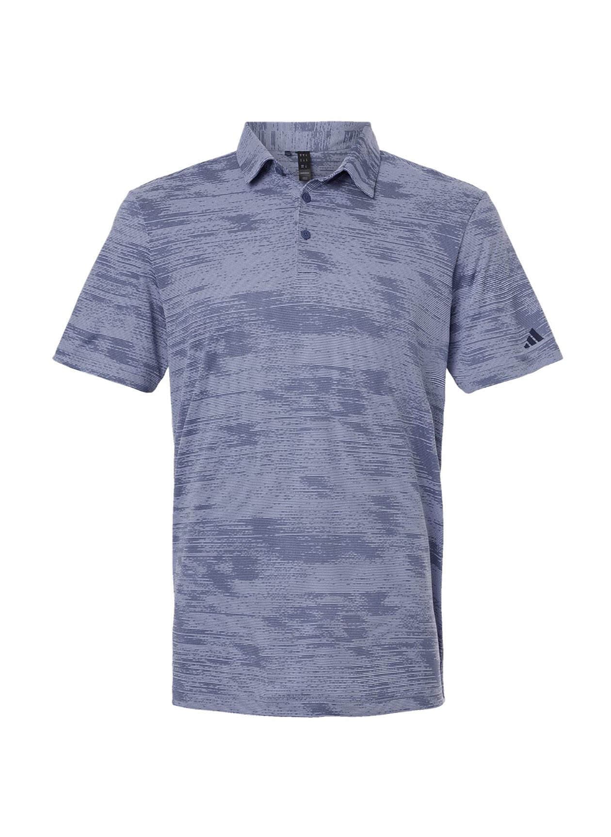 Adidas Men's Corporate Ultimate365 Textured Stripe Polo - Blue LG