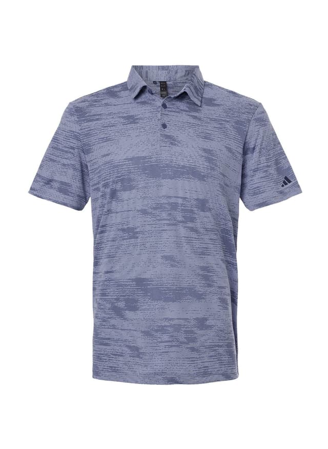 Adidas Men's Corporate Ultimate365 Textured Stripe Polo - Blue LG