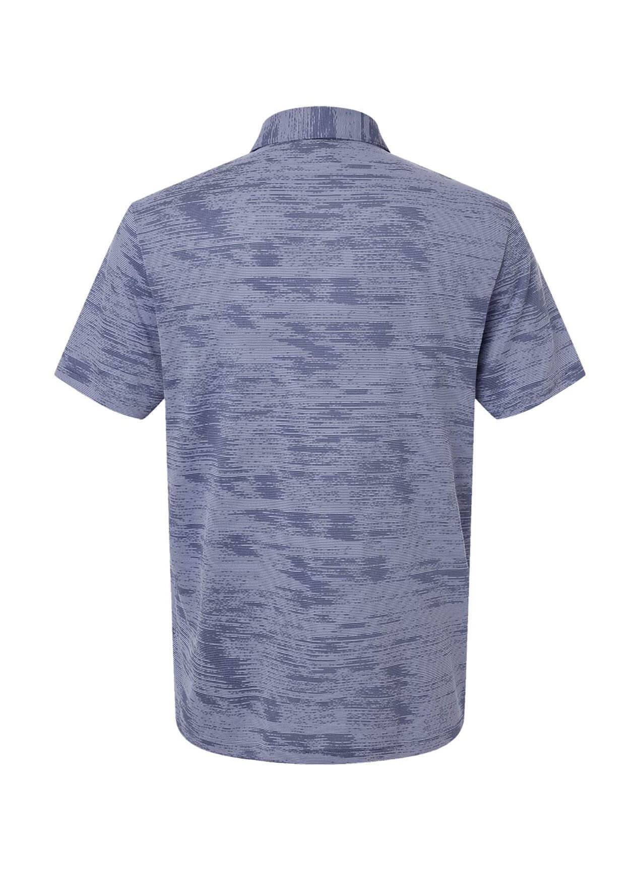 Adidas Men's Corporate Ultimate365 Textured Stripe Polo - Blue LG