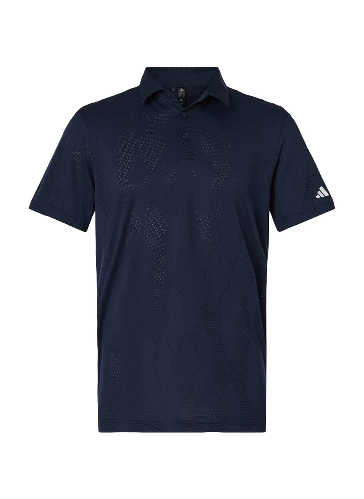 Men's Adidas Ultimate365 Textured Polo - Navy 3XL