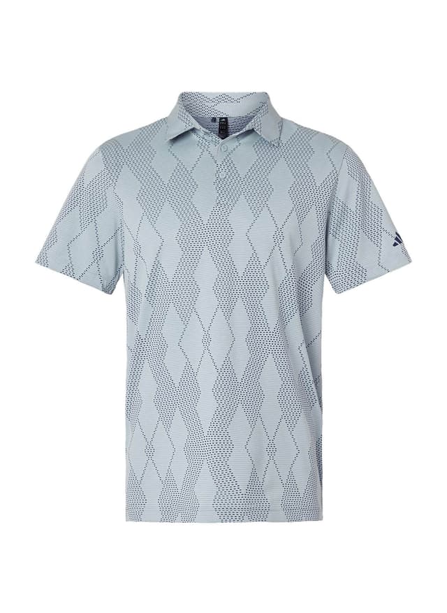 Men's Adidas Ultimate365 Textured Polo - Cyan 3XL